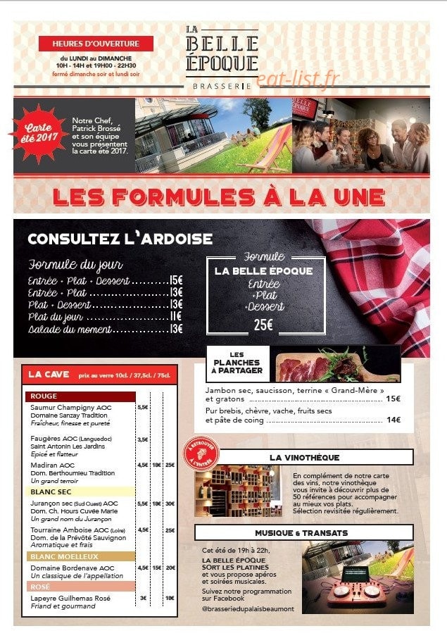 La Belle Epoque — carte page 1