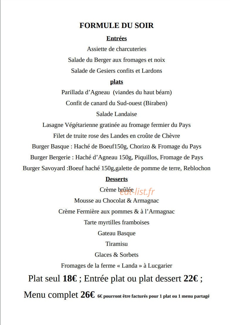 La Bergerie — carte page 2