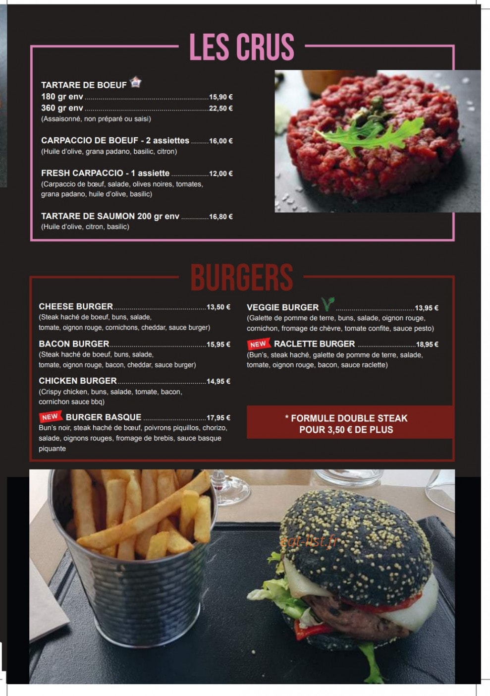 La brasserie — carte page 3
