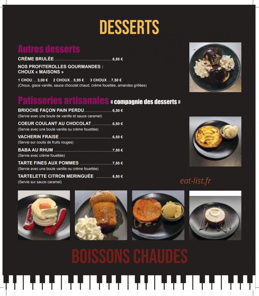 La brasserie — carte page 7