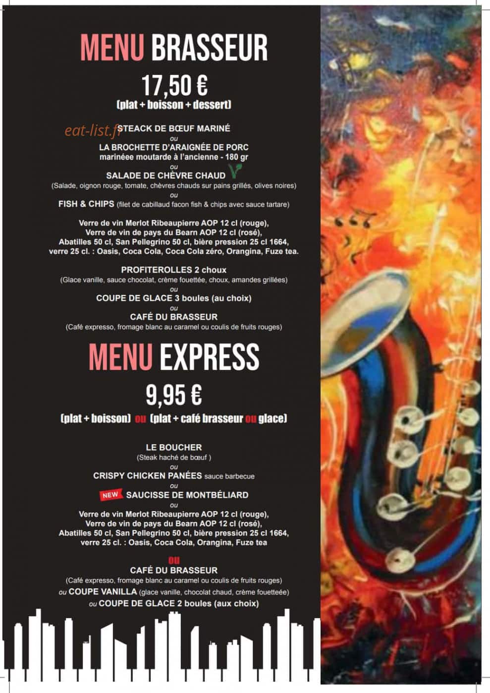 La brasserie — carte page 8
