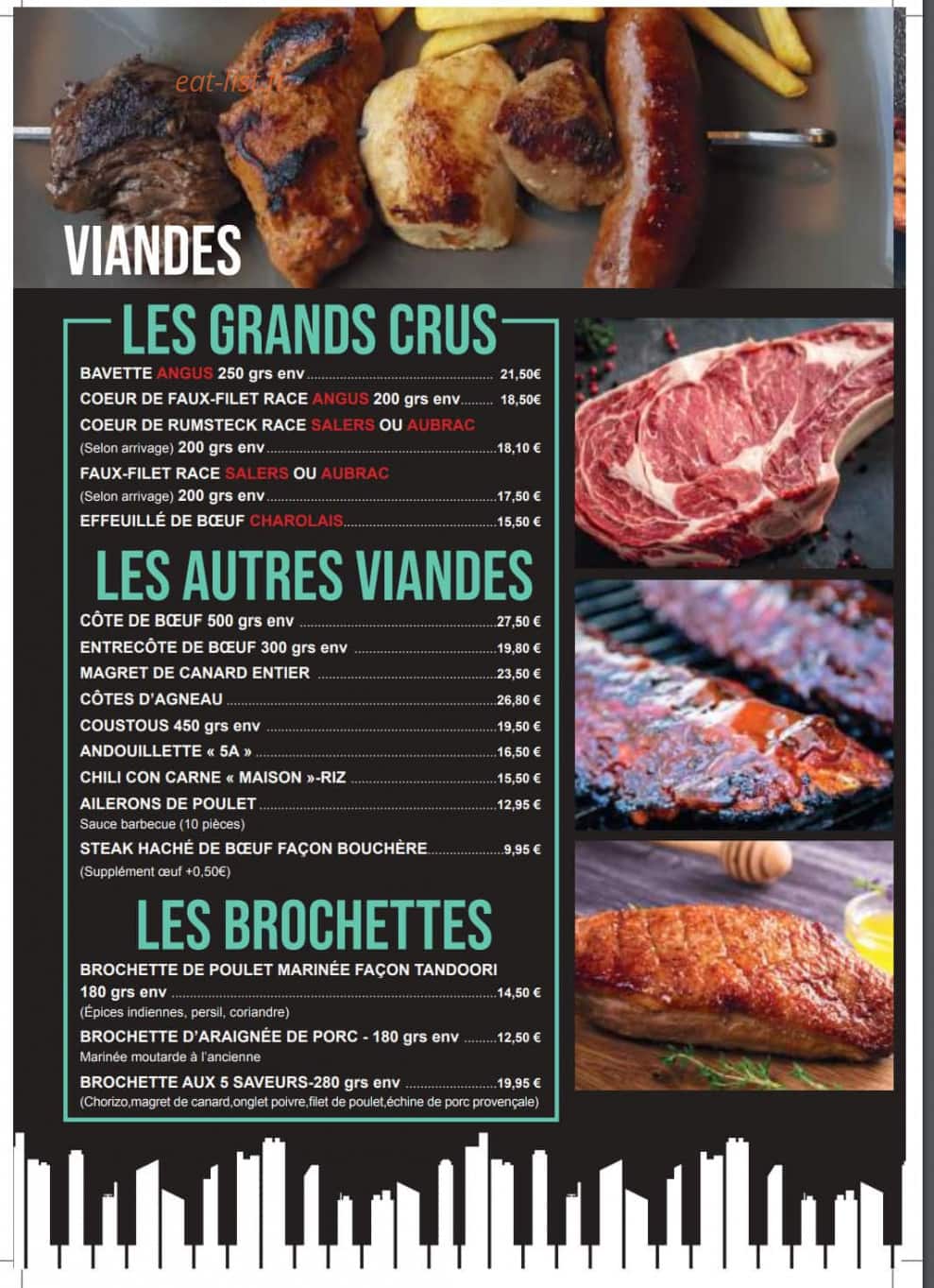 La brasserie — carte page 4