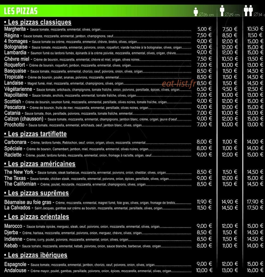 La Pau z Pizza — carte page 2