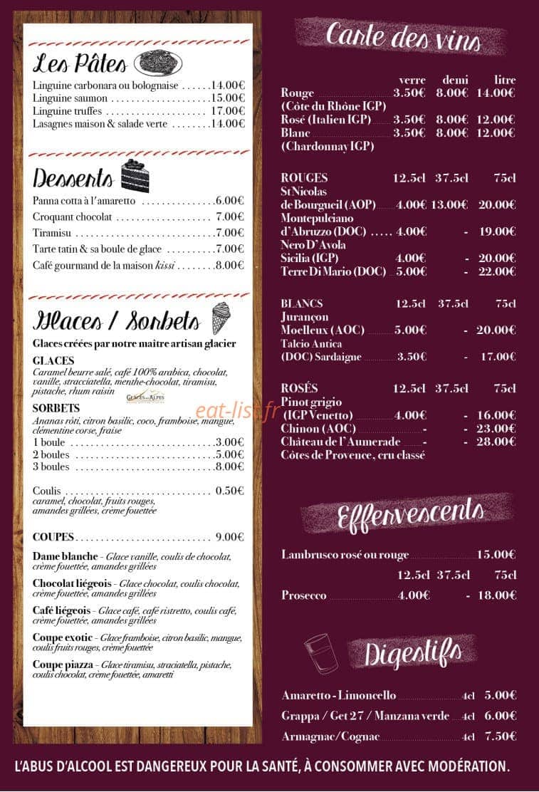 La Piazza — carte page 3
