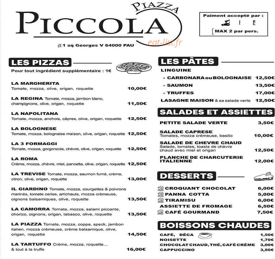 La Piccola piazza — carte page 1