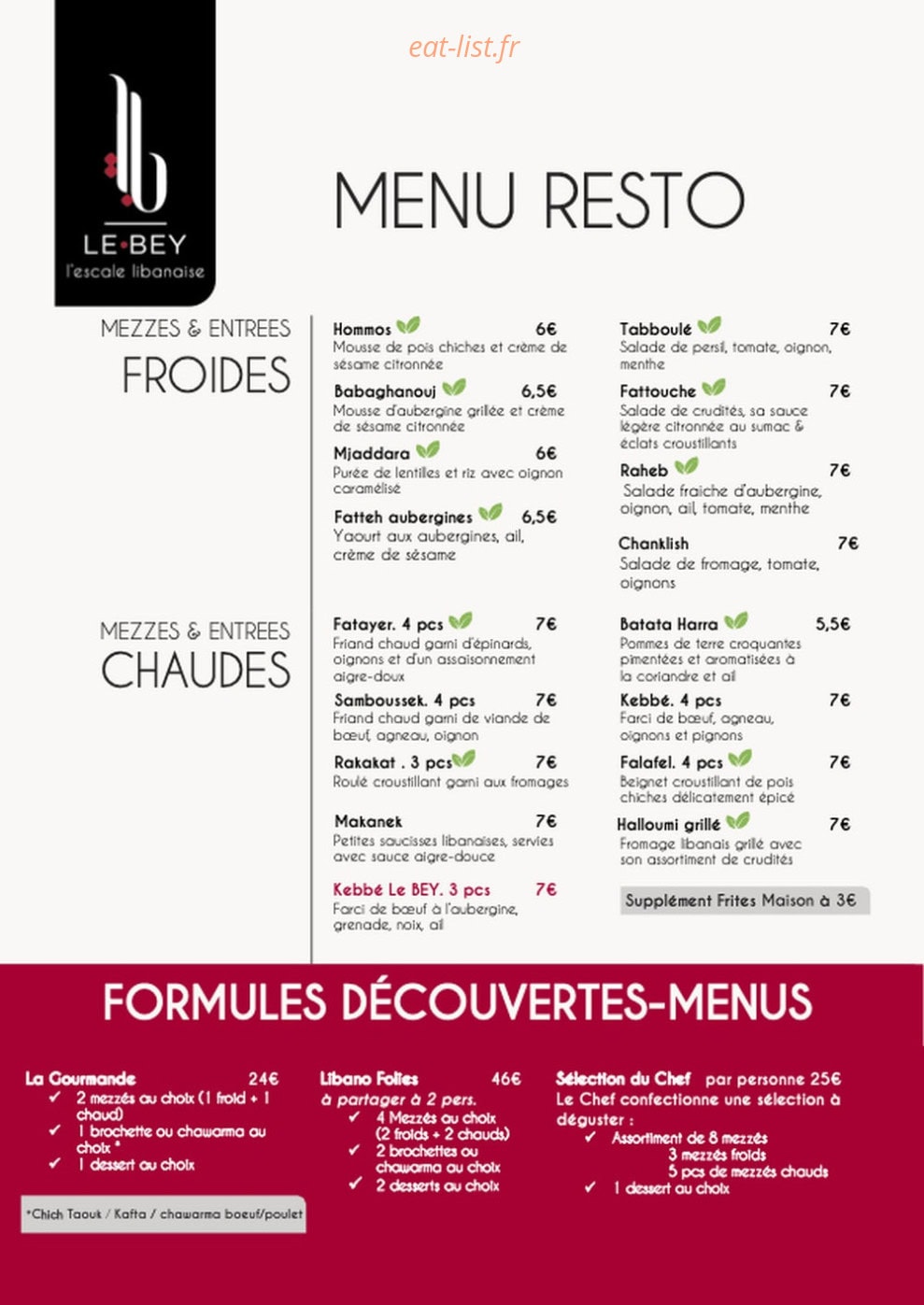 Le Bey — carte page 2