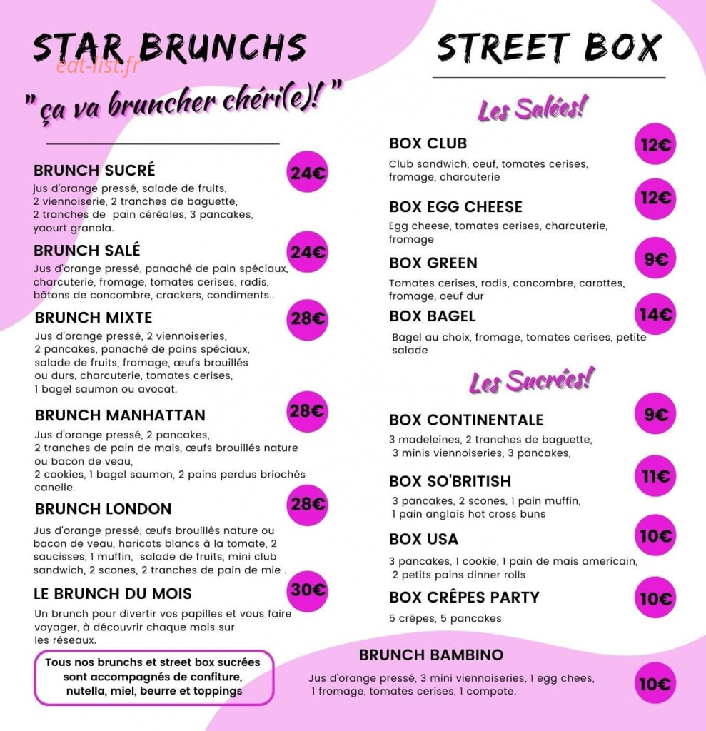 ️Le Brunch Time ️ — carte page 2