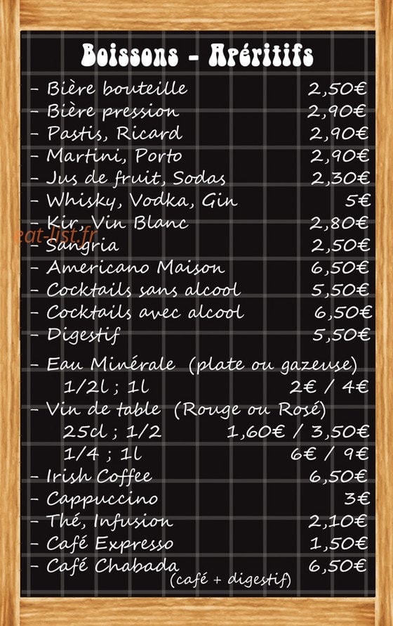 Le Chabada — carte page 4