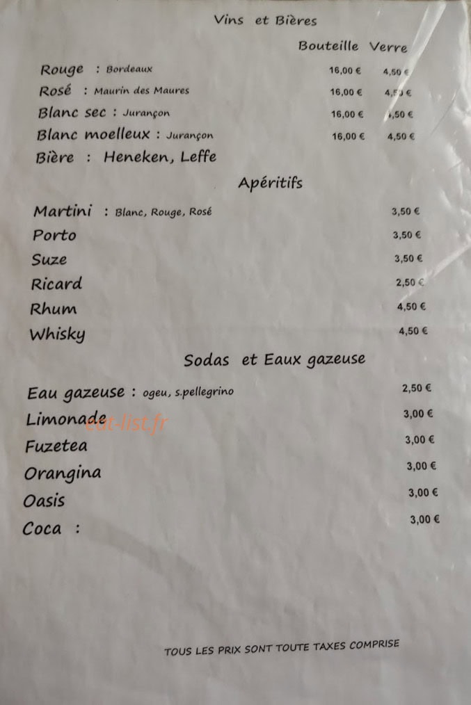 Le Cocoon — carte page 1