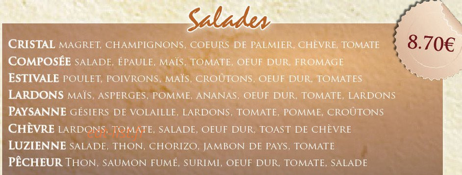 Le Cristal — carte page 2