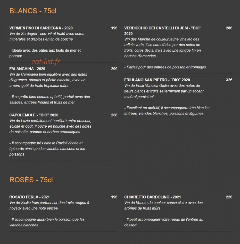 Le Padelle — carte page 4