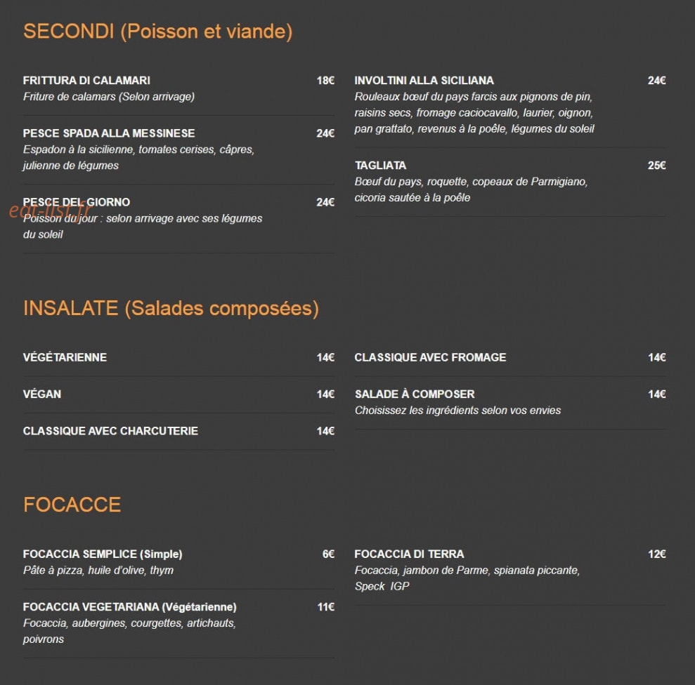 Le Padelle — carte page 2