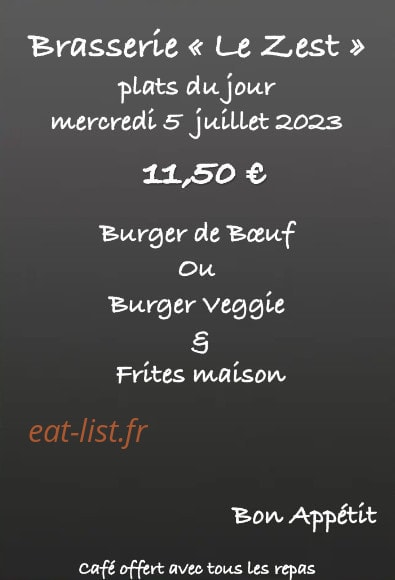 Le Zest — carte page 1