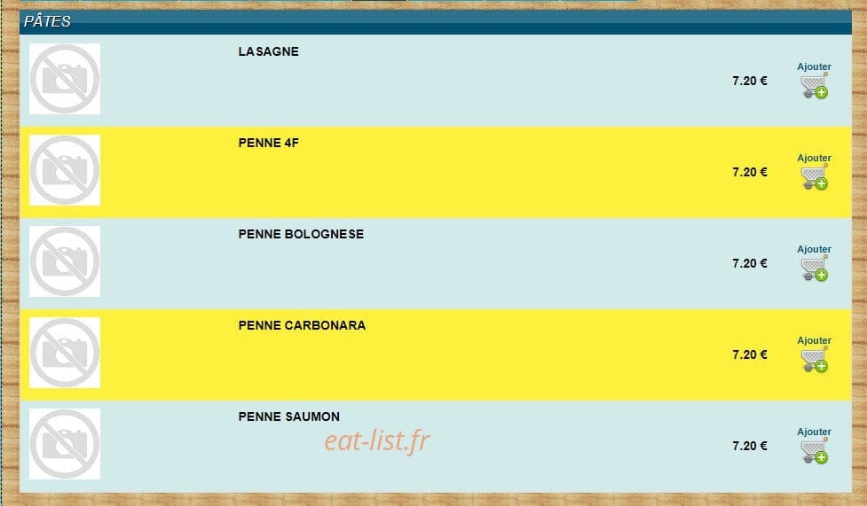 Legend pizza — carte page 7