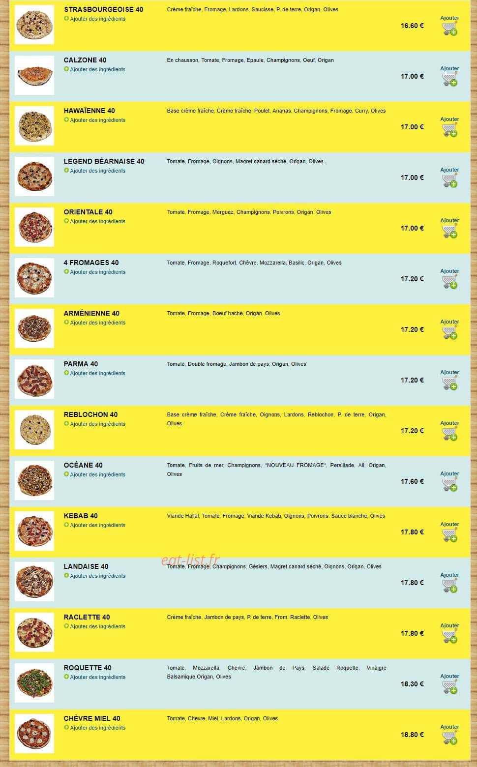Legend pizza — carte page 4