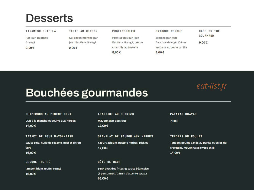 Les Petites Canailles — carte page 2