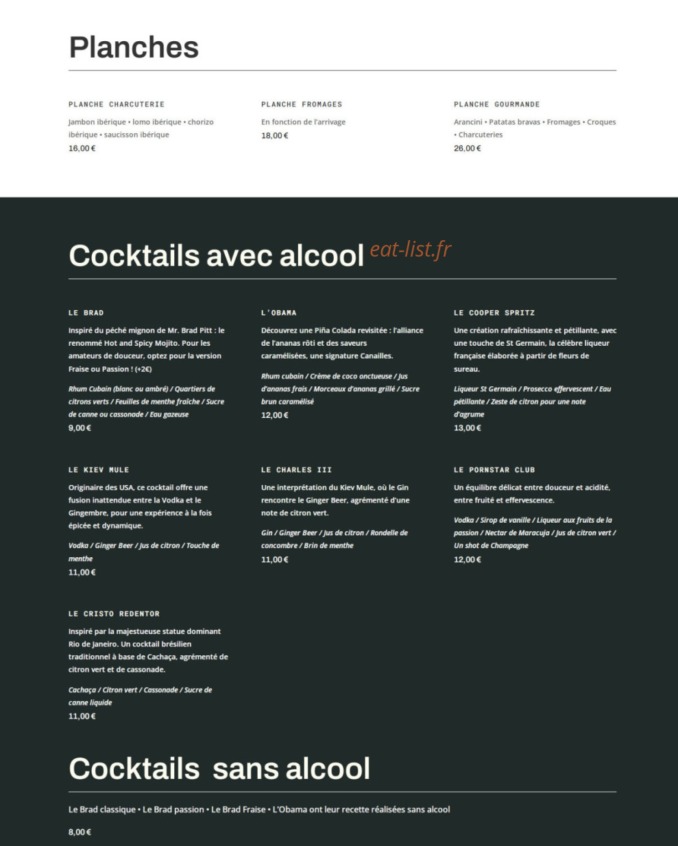 Les Petites Canailles — carte page 3