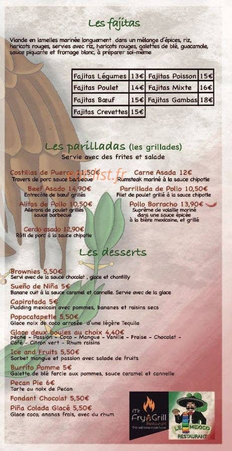Mr Fry n Grill — carte page 3