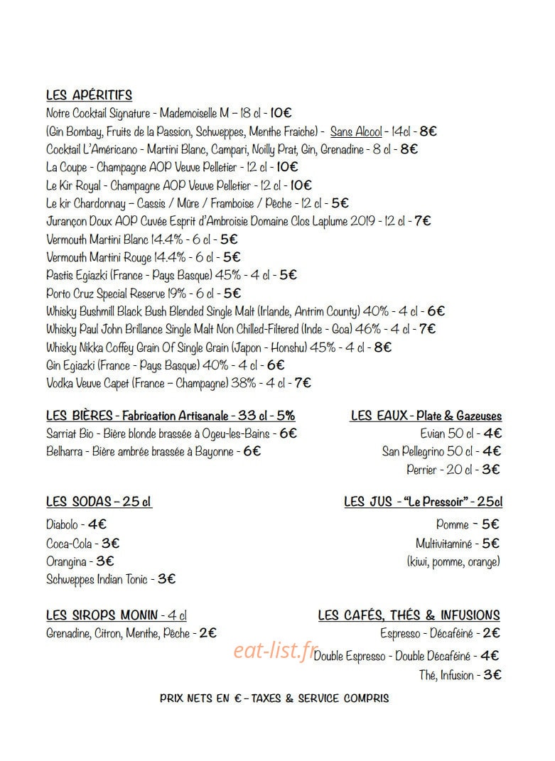 Mr & Mrs M — carte page 3