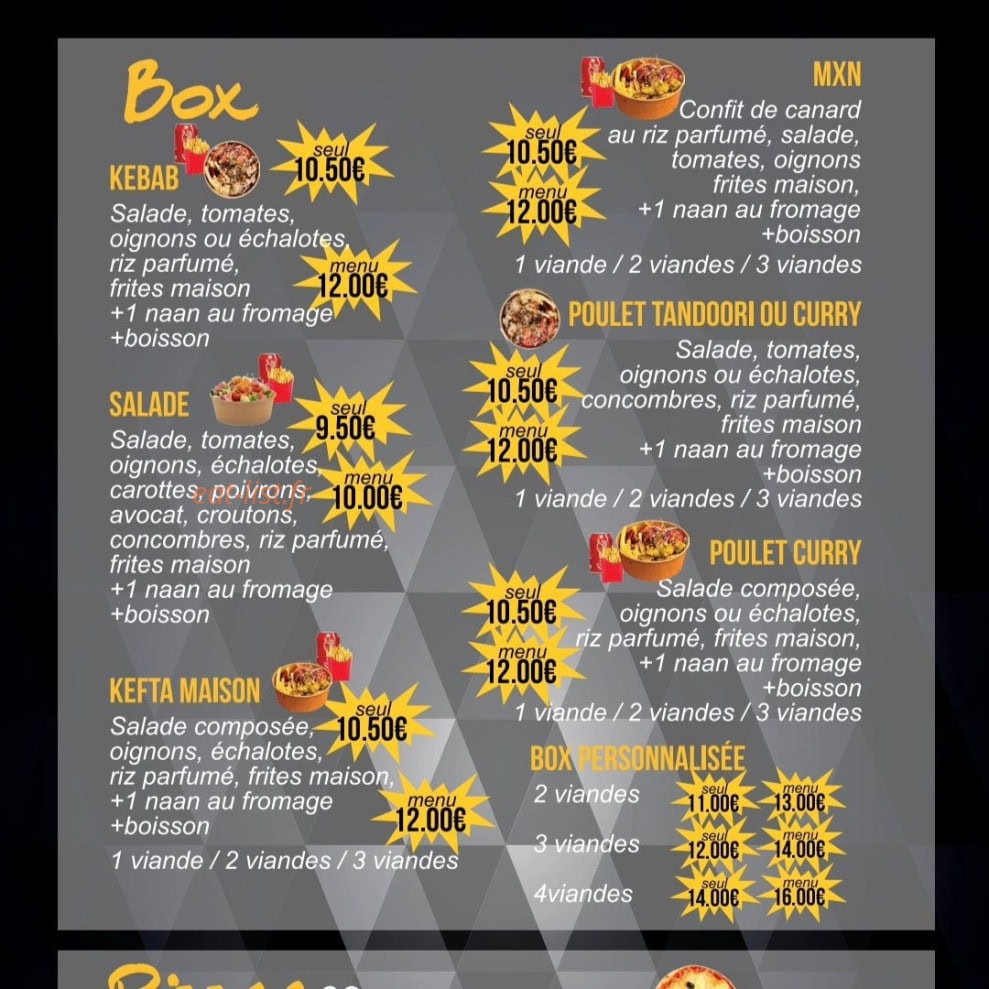 Mxn & Tacos — carte page 1