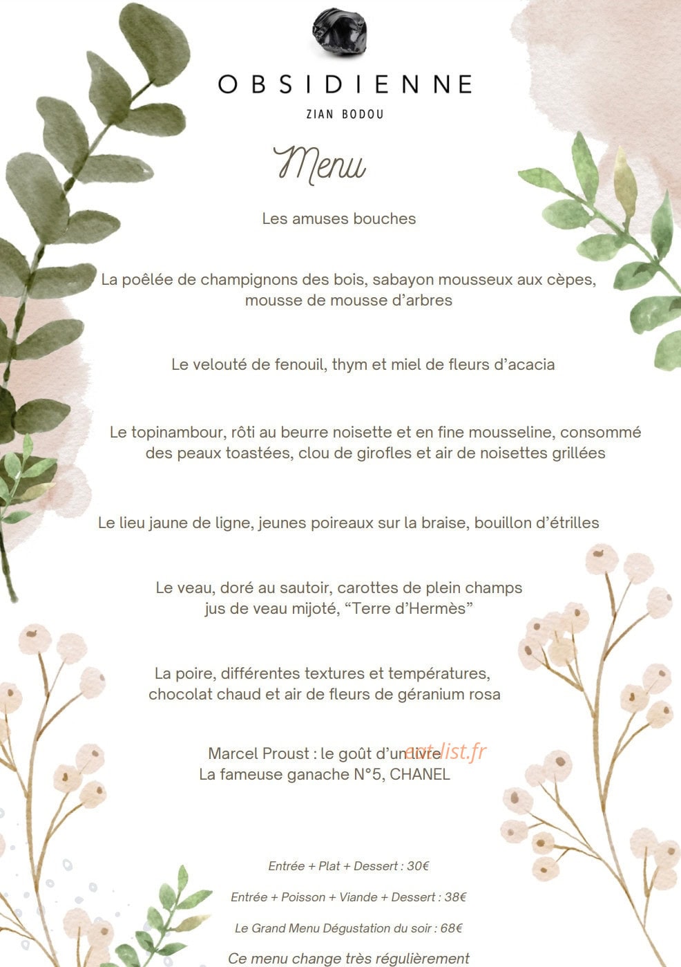 Obsidienne — carte page 1