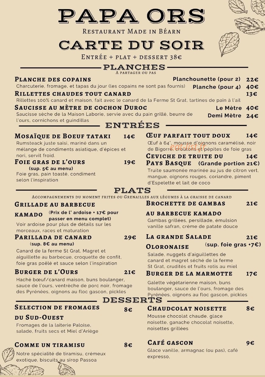 Papa Ors — carte page 2