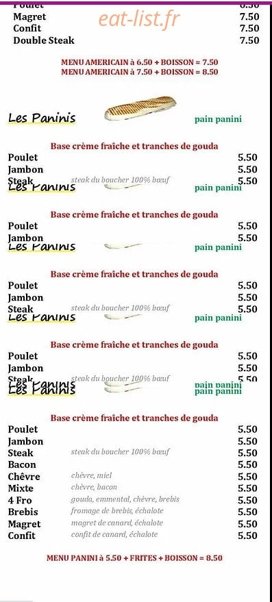 Stef'Frite — carte page 4