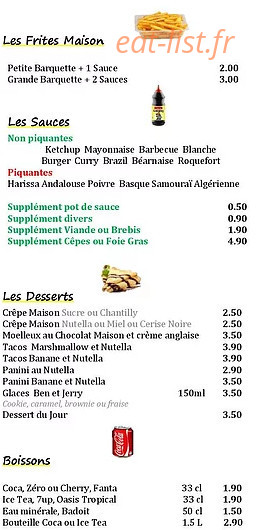 Stef'Frite — carte page 5