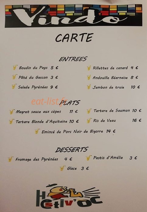 Vindo — carte page 1