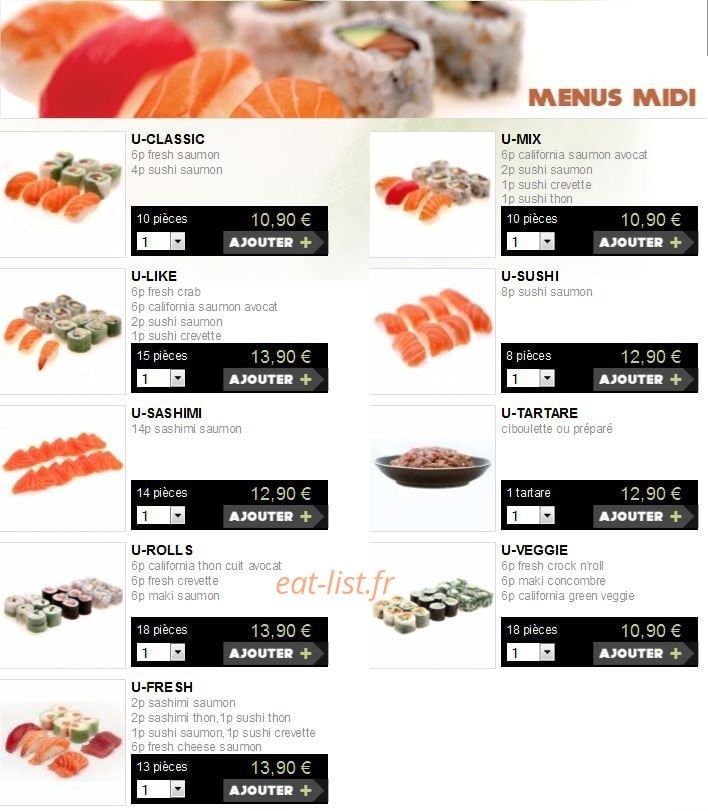 You Sushi — carte page 2