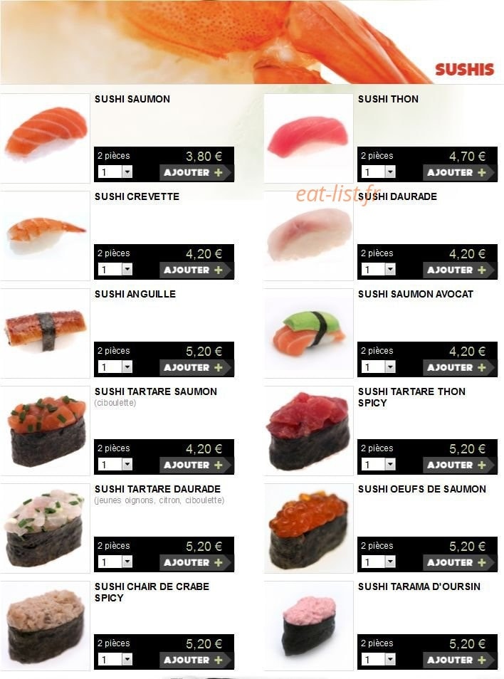 You Sushi — carte page 6