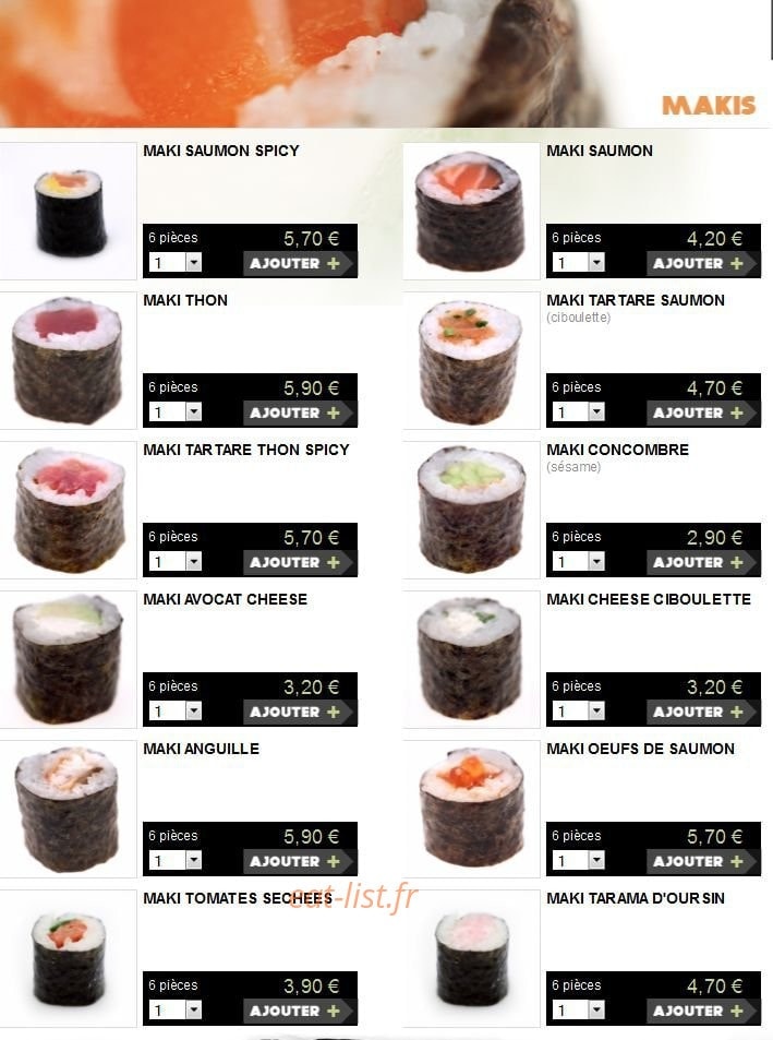 You Sushi — carte page 5