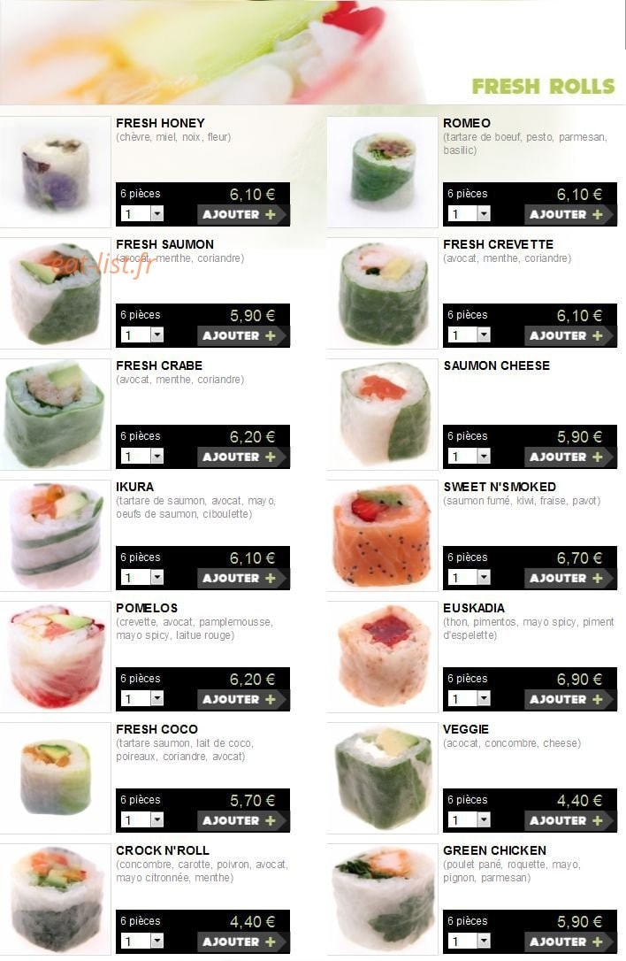 You Sushi — carte page 4