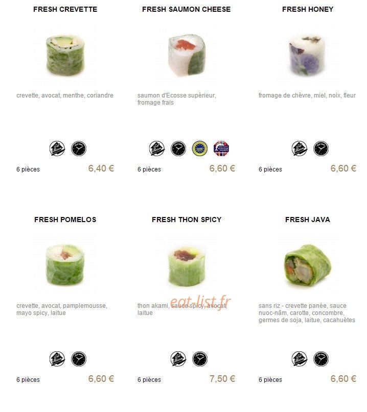 You Sushi — carte page 9