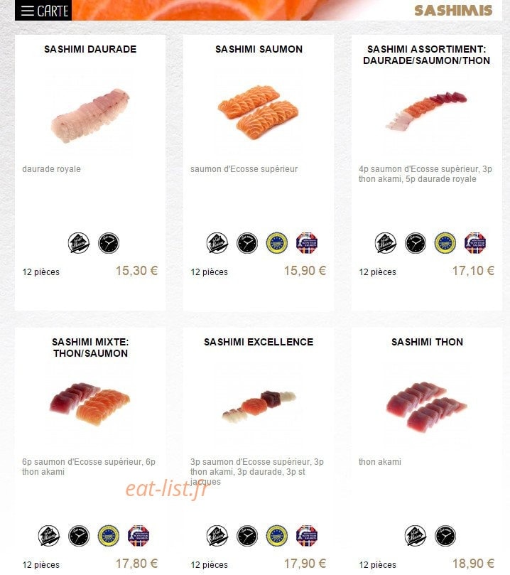You Sushi — carte page 14