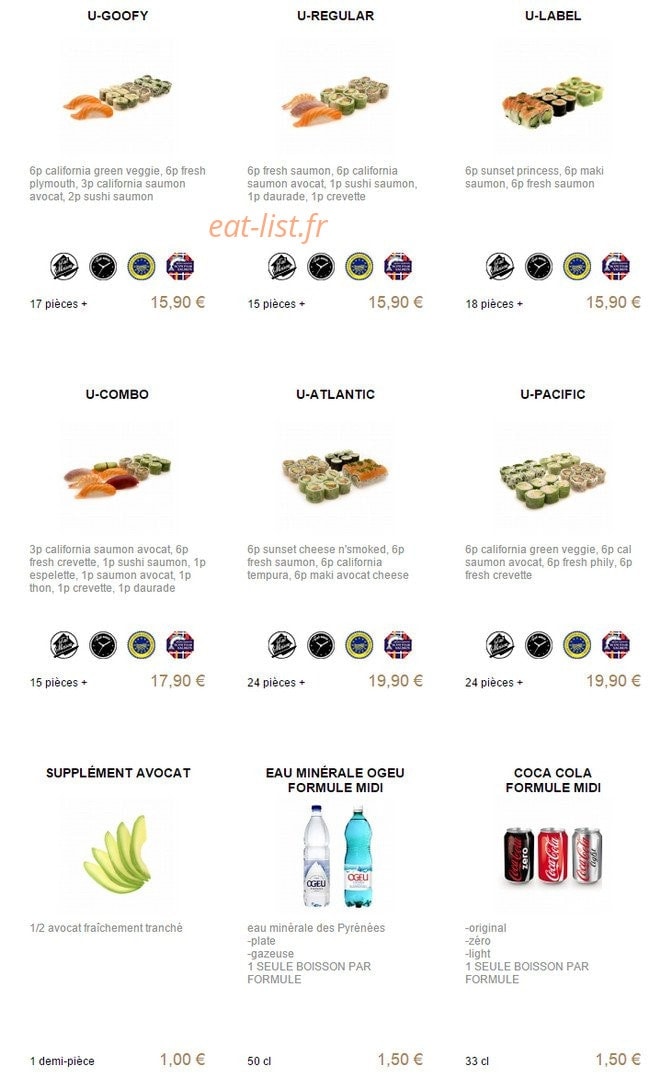 You Sushi — carte page 2