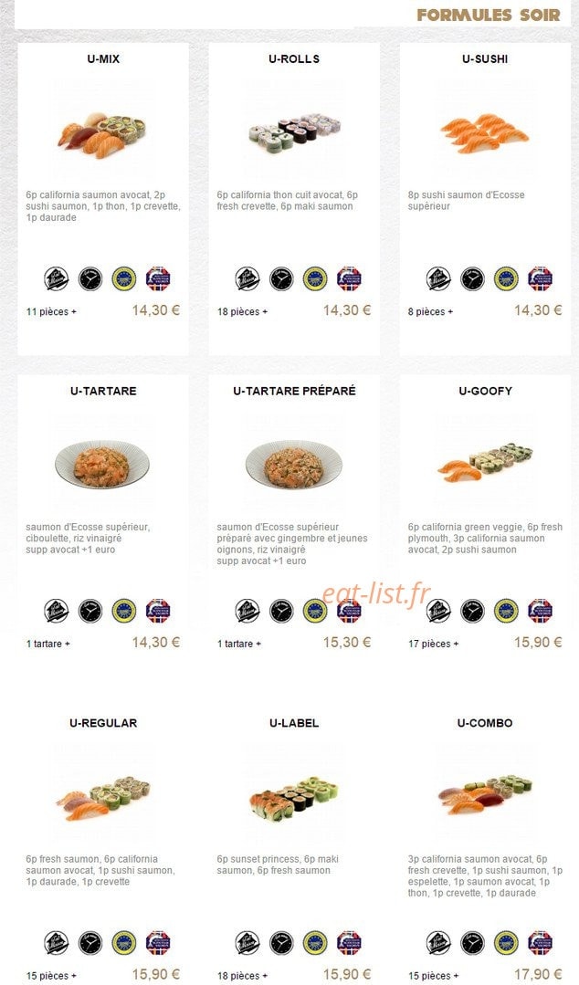 You Sushi — carte page 3