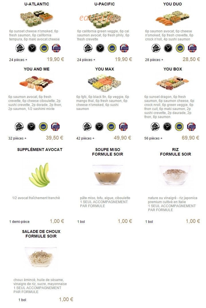 You Sushi — carte page 4