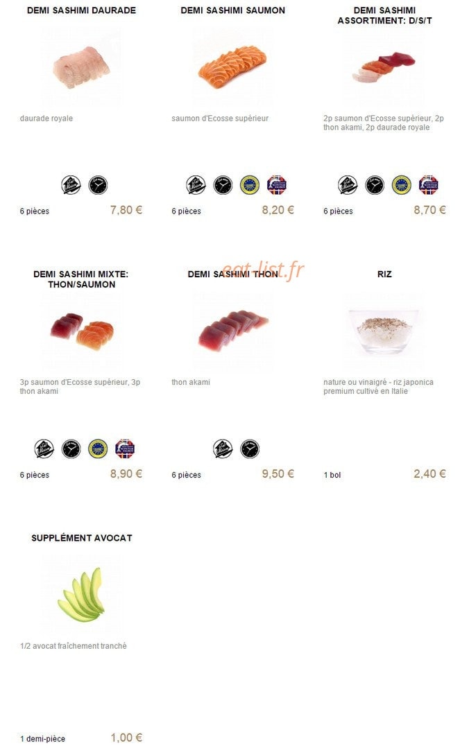 You Sushi — carte page 15