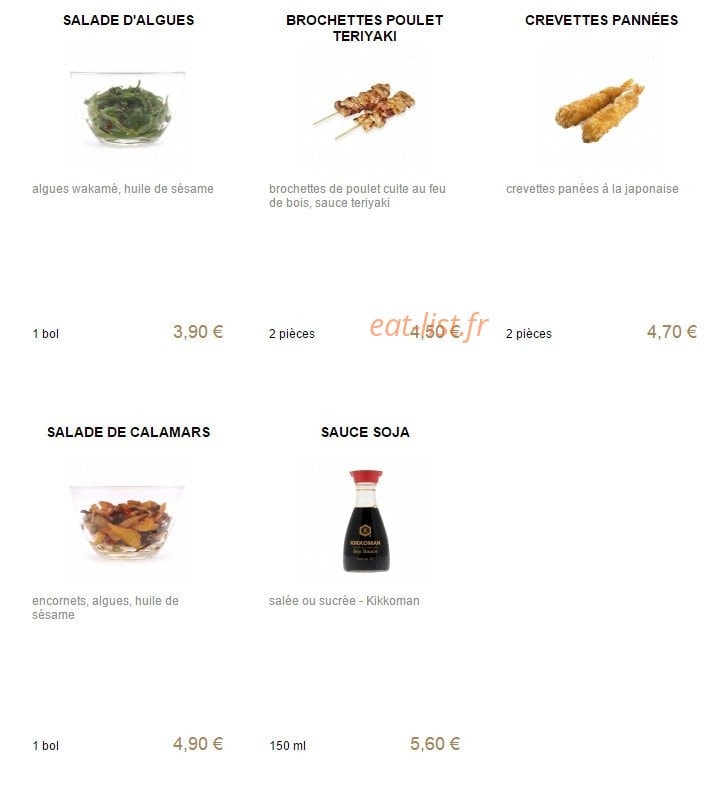 You Sushi — carte page 17