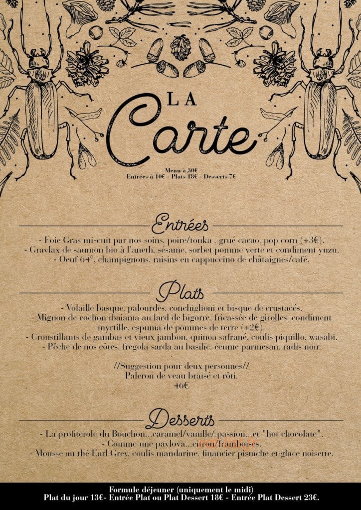 Au bouchon basque — carte page 2