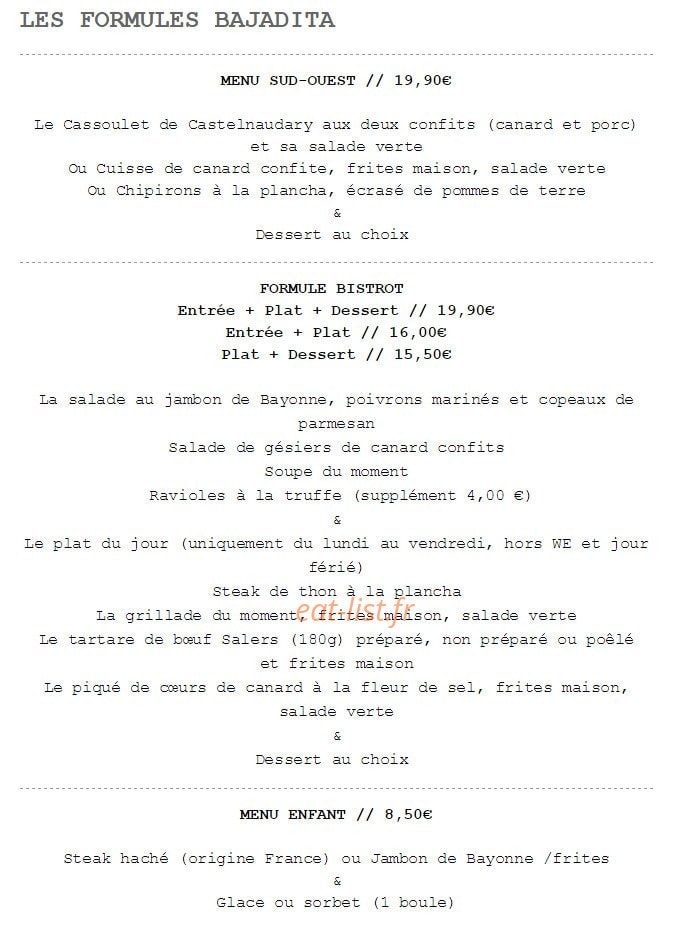 Bajadita — carte page 3