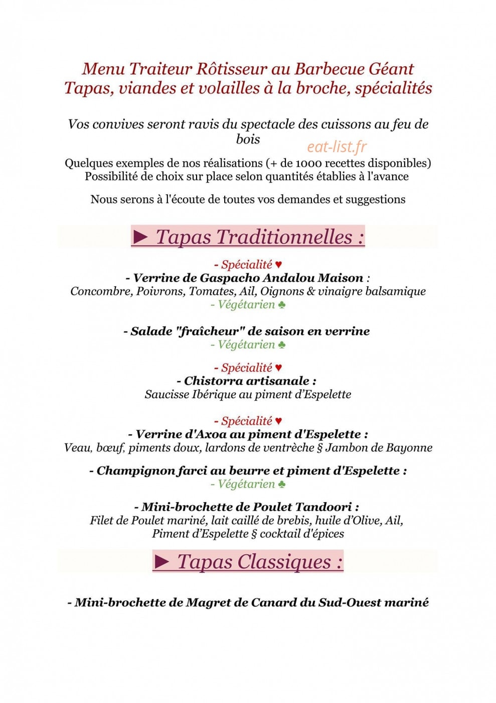 Barbecue Box — carte page 2