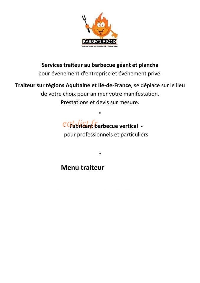Barbecue Box — carte page 1