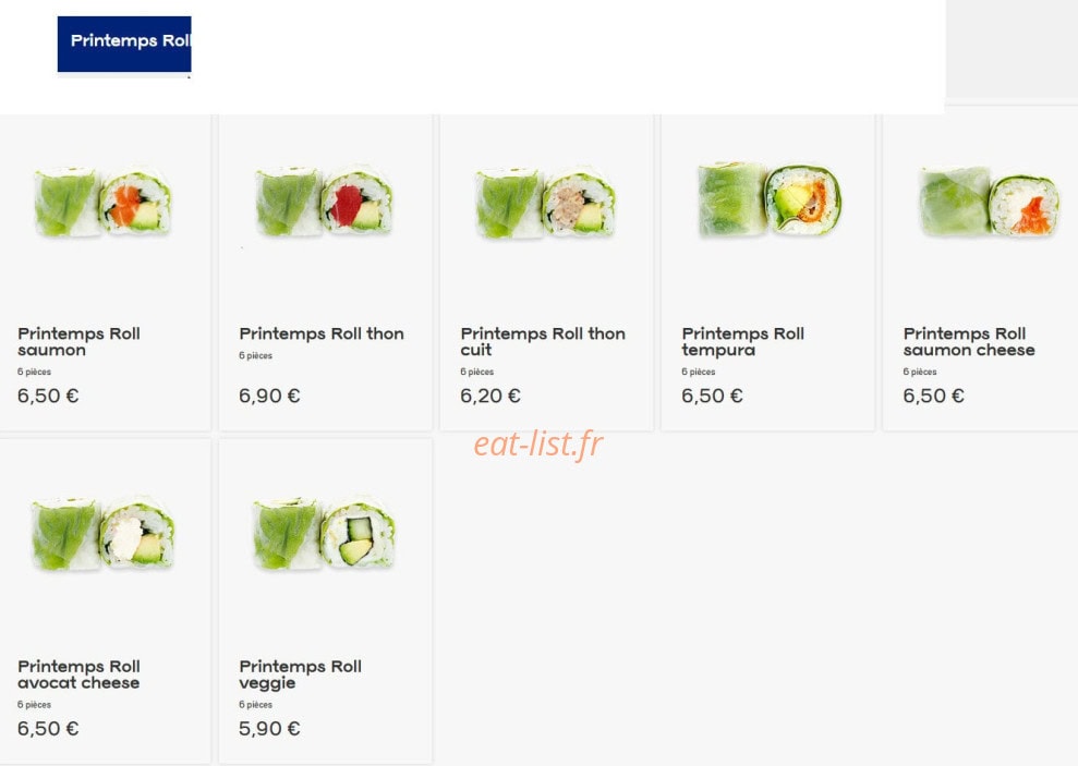 Bento Sushi & Thai — carte page 10