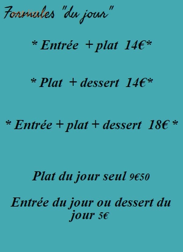 Bistro M — carte page 1