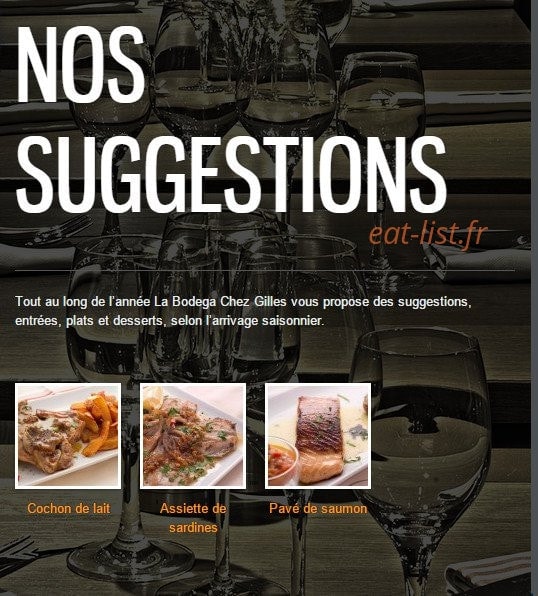 Bodega Chez Gilles — carte page 8