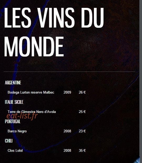 Bodega Chez Gilles — carte page 12