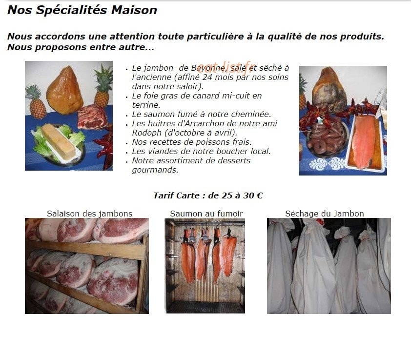 Café Chala — carte page 1