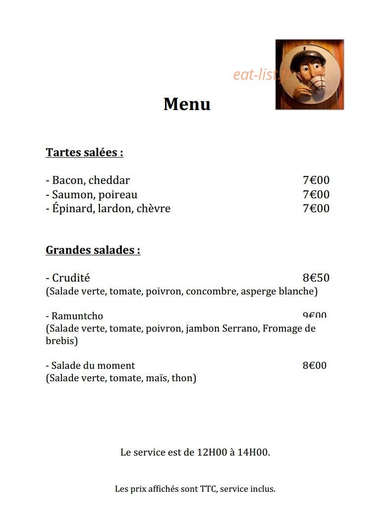 Cafe Ramuntcho — carte page 1
